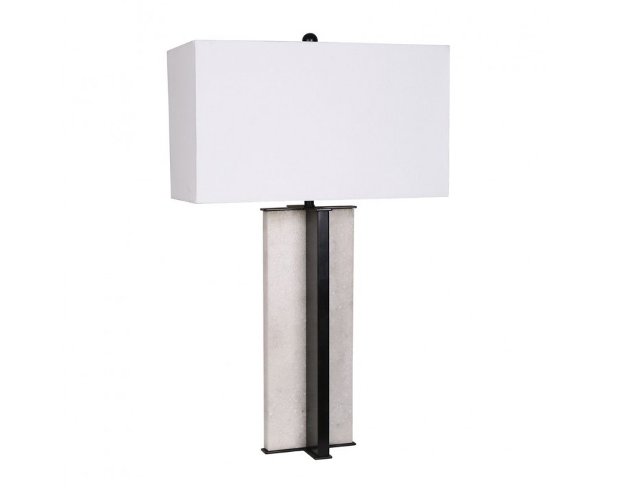 Sagebrook Metal Pillar Table Lamp - Black/White