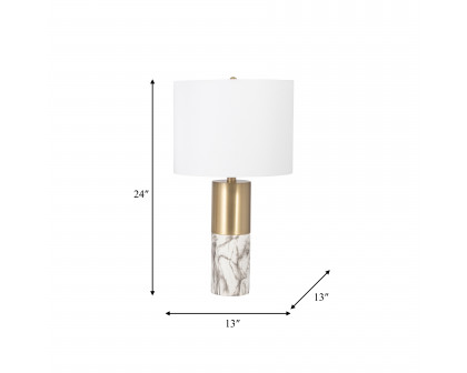 Sagebrook 24" Metal Table Lamp (Set Of 2) - White