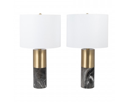 Sagebrook™ 25" Metal Table Lamp (Set Of 2) - Black