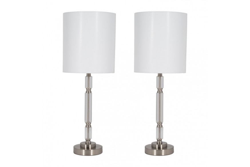 Sagebrook™ Crystal Table Lamps (Set Of 2) - Silver