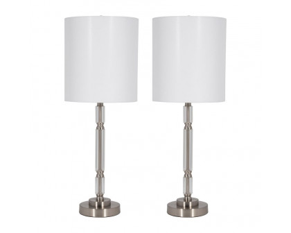 Sagebrook™ Crystal Table Lamps (Set Of 2) - Silver