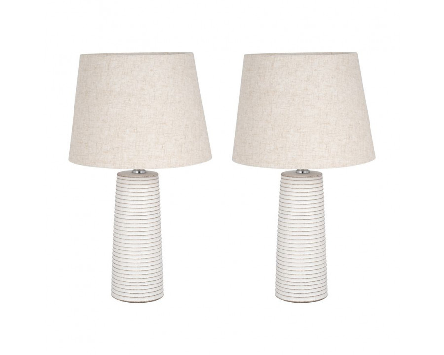 Sagebrook - Ceramic Table Lamps (Set Of 2) in White