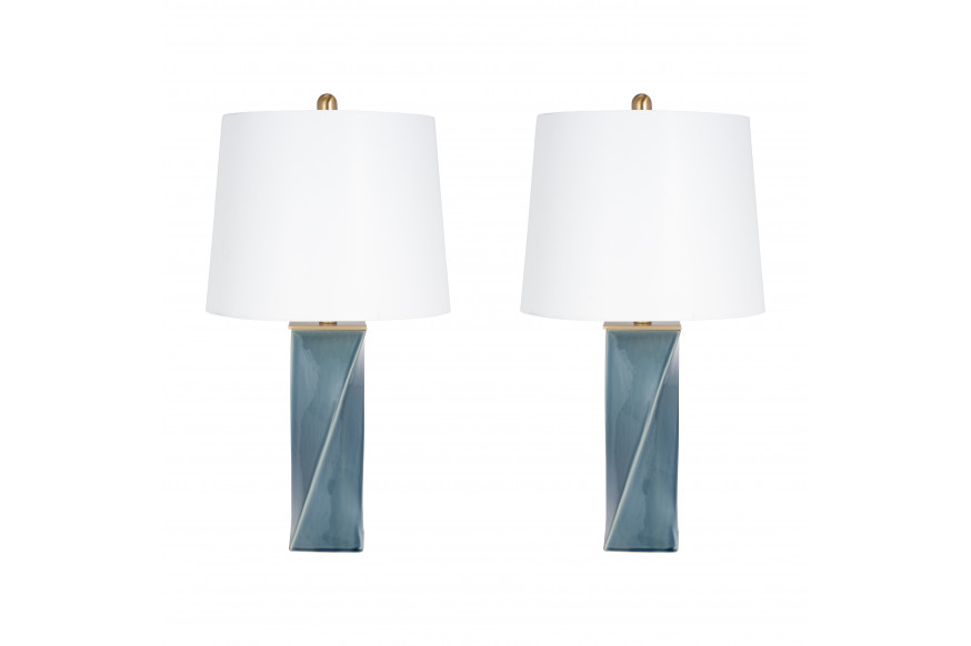 Sagebrook™ 26" Ceramic Table Lamp (Set Of 2) - Soft Blue