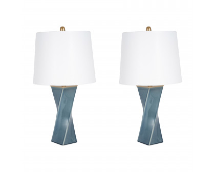 Sagebrook™ 26" Ceramic Table Lamp (Set Of 2) - Soft Blue