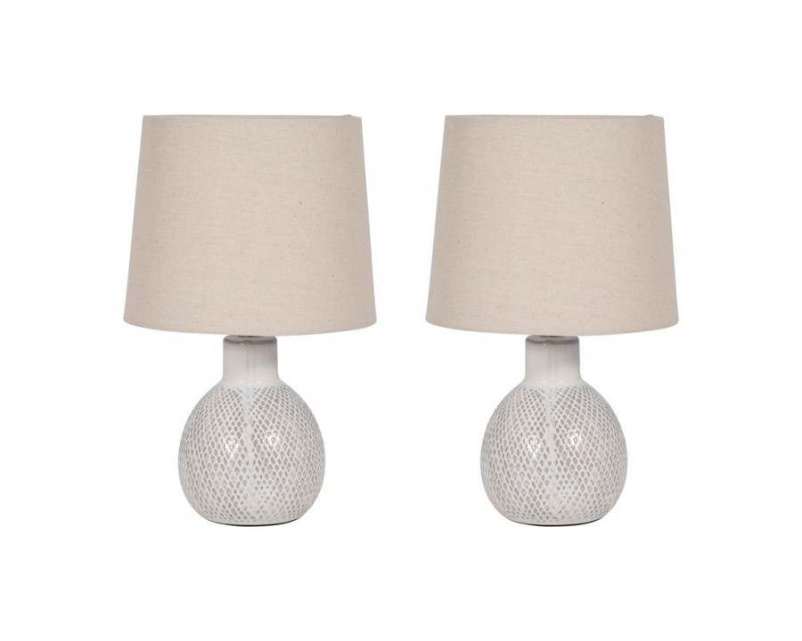 Sagebrook - Ceramic Table Lamps (Set Of 2) in White