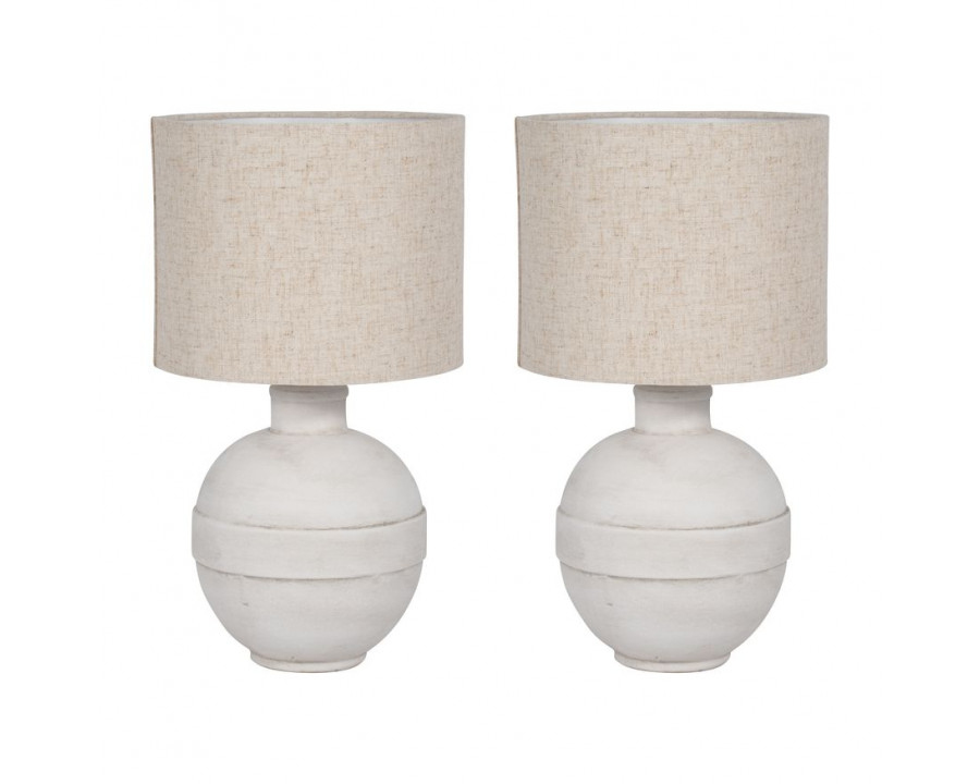 Sagebrook - Ceramic Table Lamps (Set Of 2) in White