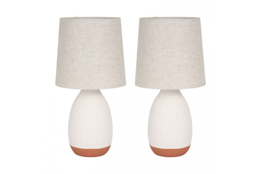 Sagebrook™ Ceramic Table Lamps (Set Of 2) - White/Terracotta