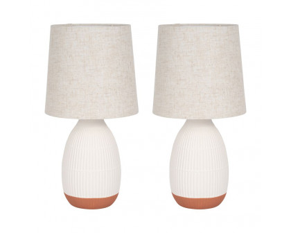 Sagebrook™ Ceramic Table Lamps (Set Of 2) - White/Terracotta