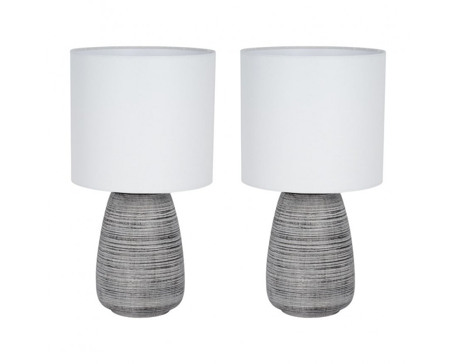 Sagebrook - Ceramic Table Lamps (Set Of 2) in Charcoal