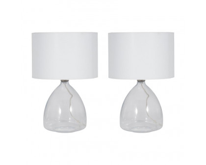 Sagebrook 51212 Glass Table Lamps (Set Of 2)