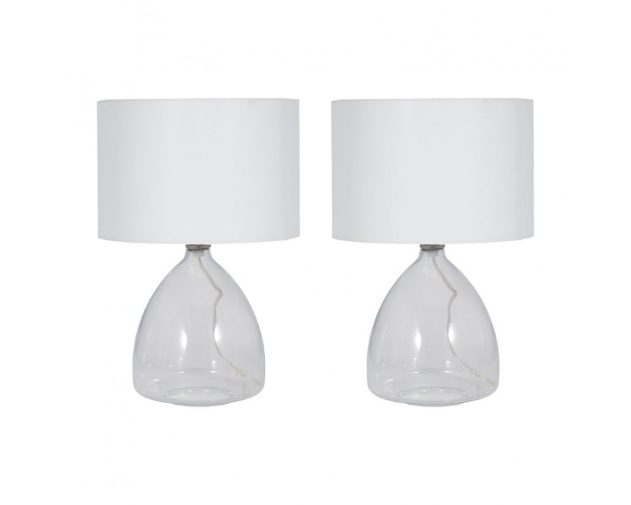 Sagebrook Glass Table Lamps (Set Of 2) - Clear