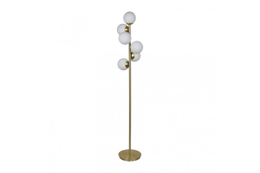 Sagebrook™ Glass Frosted Globe Floor Lamp - Gold