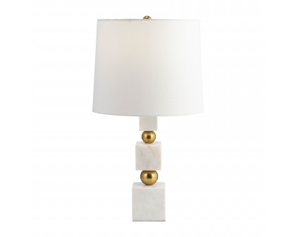 Sagebrook™ 24" Marble Cubes & Orbs Table Lamp - White/Gold