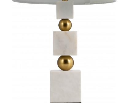 Sagebrook™ 24" Marble Cubes & Orbs Table Lamp - White/Gold