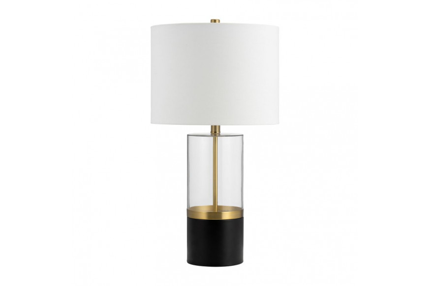 Sagebrook™ Glass Cylinder Table Lamp - Black/White