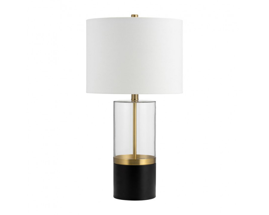 Sagebrook - Glass Cylinder Table Lamp in Black/White