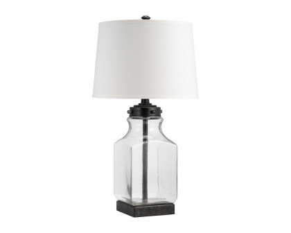 Sagebrook - Glass Bottle Table Lamp in Clear/White