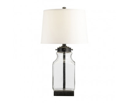 Sagebrook - Glass Bottle Table Lamp in Clear/White