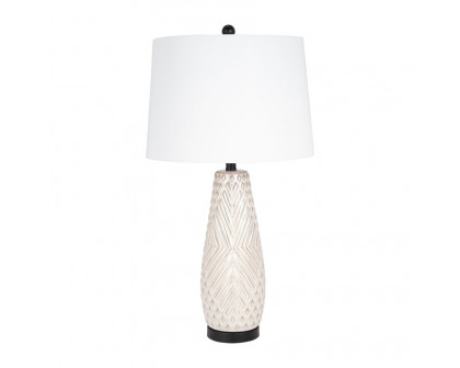 Sagebrook™ Ceramic Textured Table Lamp - Ivory