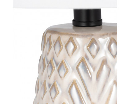 Sagebrook™ Ceramic Textured Table Lamp - Ivory