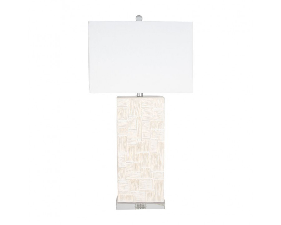 Sagebrook - Ceramic Textured Table Lamp in White