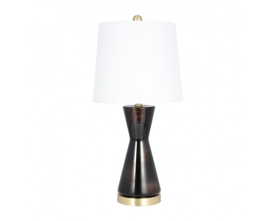 Sagebrook Glass Concave Table Lamp - Black