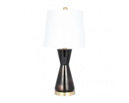 Sagebrook Glass Concave Table Lamp - Black