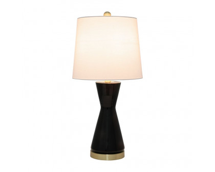 Sagebrook Glass Concave Table Lamp - Black