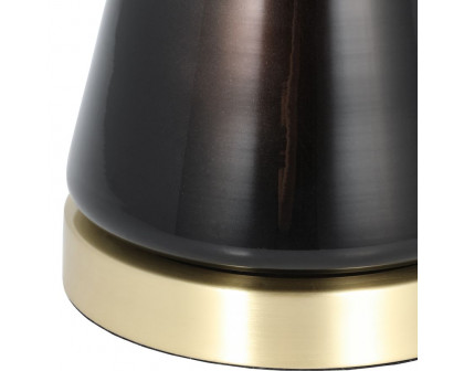 Sagebrook Glass Concave Table Lamp - Black