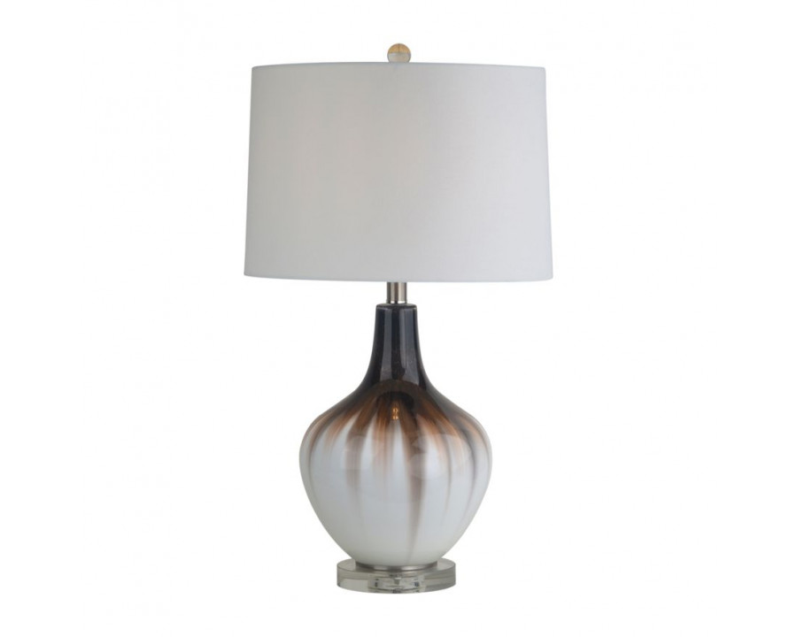 Sagebrook Glass 2-Tone Bottle Table Lamp - White