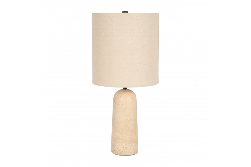 Sagebrook™ 25" Travertine Cylinder Table Lamp - Natural