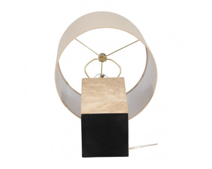 Sagebrook™ 25" Travertine Pillar Table Lamp - Natural