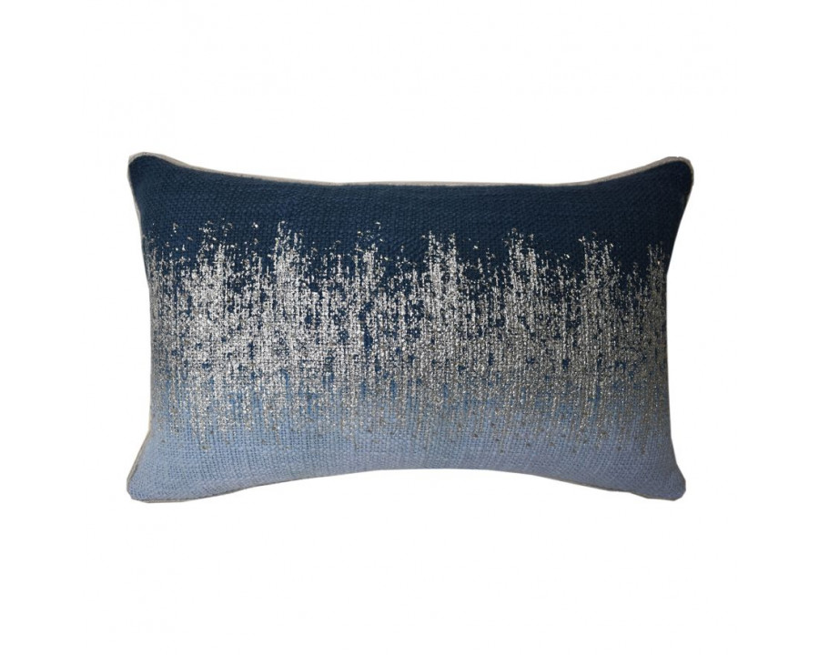 Sagebrook - 20"x12" Cotton Ombre Effect Hand Embroidery Pillow With Foil