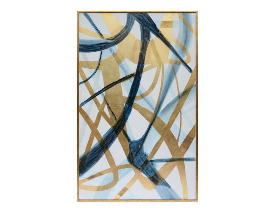 Sagebrook - Abstract Hand Painted Oil Painting in Blue