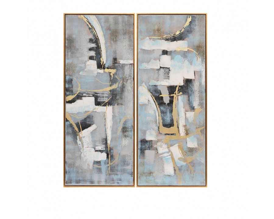 Sagebrook - Abstract Oil Paintings (Set Of 2) in Multi