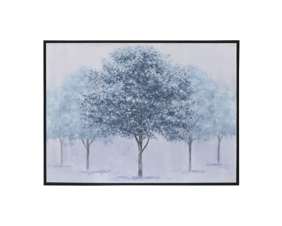 Sagebrook - Hand Painted Tree Canvas in Green