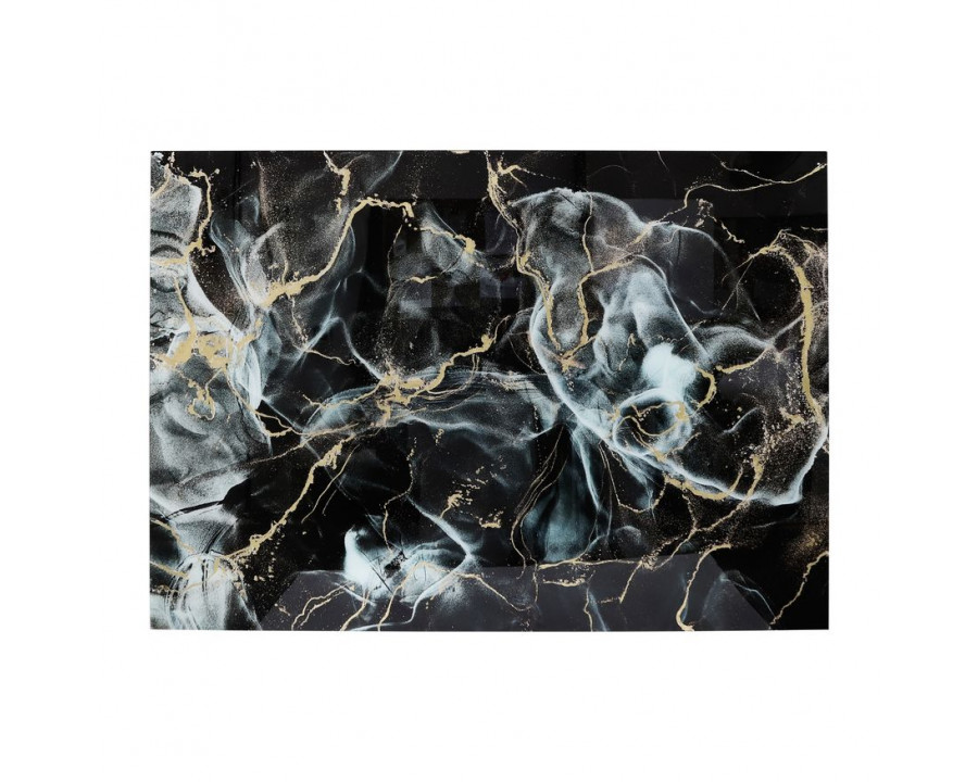 Sagebrook - Abstract Metallic Tempered Glass Art in Multi