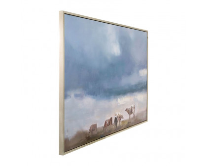 Sagebrook - Framed Hand Painted Farm Canvas in Multi