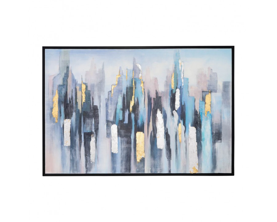 Sagebrook - Framed Hand Painted Abstract Canvas in Multi