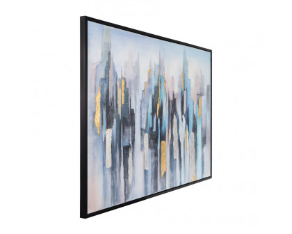 Sagebrook - Framed Hand Painted Abstract Canvas in Multi