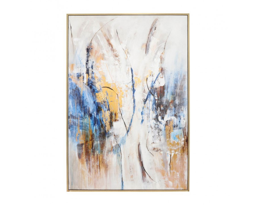 Sagebrook - Framed Hand Painted Abstract Canvas in Multi