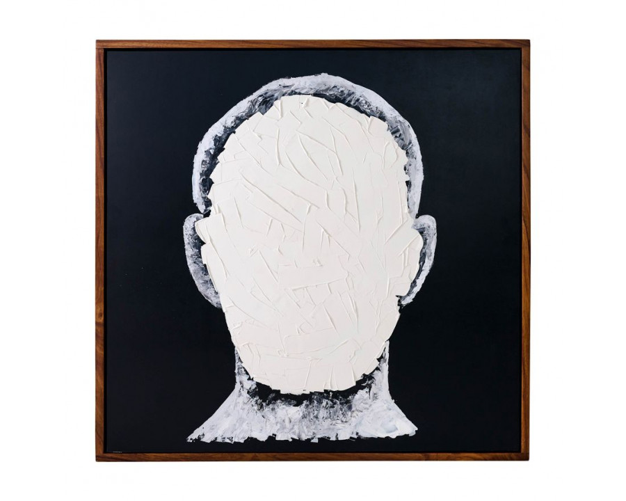 Sagebrook - Hand Painted Blank Face Man in Ivory/Black