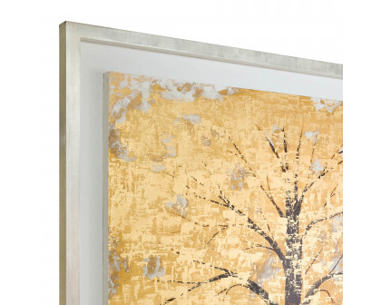 Sagebrook - 71"x71" Hand Painted Autumn Gold Leaf Tree