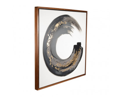 Sagebrook - Hand Painted Letter O Frames (Set Of 2) in Black/Gold