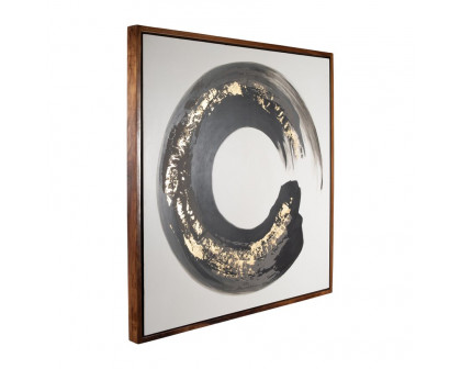 Sagebrook - Hand Painted Letter O Frames (Set Of 2) in Black/Gold