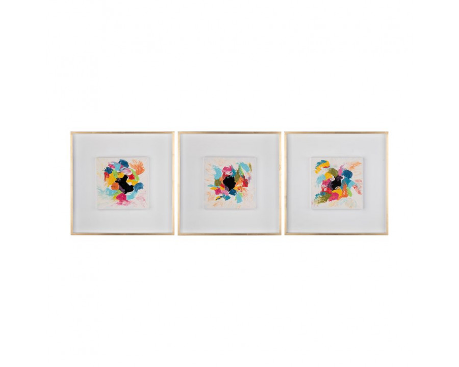 Sagebrook - Hand Painted Multi-Colorful Abstract (Set Of 3)