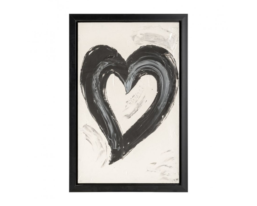 Sagebrook - Hand Painted Black Heart