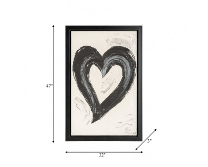 Sagebrook - Hand Painted Black Heart