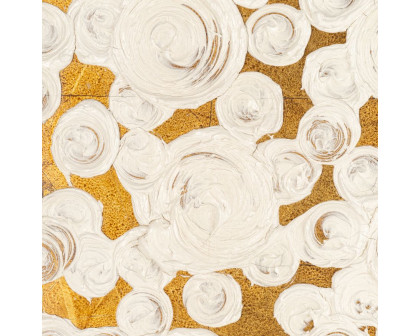 Sagebrook - Hand Painted Clustered Circles in White/Gold