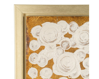 Sagebrook - Hand Painted Clustered Circles in White/Gold